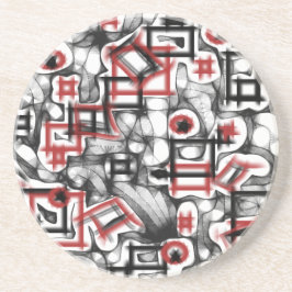 Rot überall sandstein untersetzer