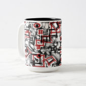 Rot überall zweifarbige tasse (Vorderseite Links)