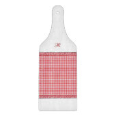 Rot überprüft mit anfänglich schneidebrett (Vorderseite)