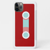 Rot und Aqua-Retro Kassette Case-Mate iPhone Hülle (Rückseite)