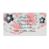 Rot und Aqua schöne formale Damast (Vorne)