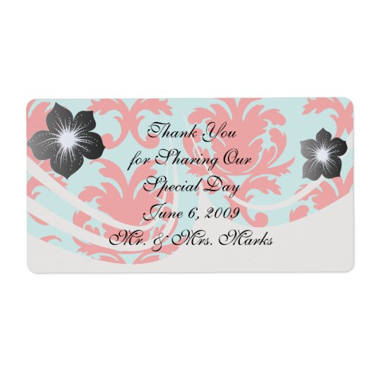 Rot und Aqua schöne formale Damast (Vorne)