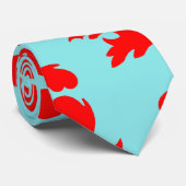 Rot und Aqua schöne formale Damast Krawatte (Gerollt)