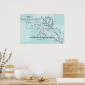 Rot und Arkansas Flüsse 30" x 20" Poster (Küche)