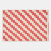 Rot und Beige-Bettwäsche Geschenkpapier Set (Vorderseite 3)