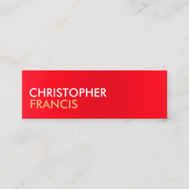 Rot und Biege zwei Tonminikarten Mini Visitenkarte