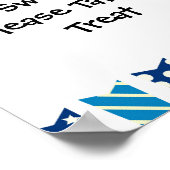 Rot und Blau 4. Juli Party Zeichen Poster (Ecke)