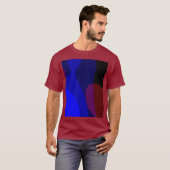 Rot und Blau Abstrakt Art. 601 T-Shirt (Vorne ganz)