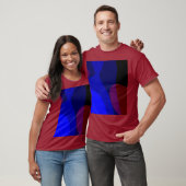 Rot und Blau Abstrakt Art. 601 T-Shirt (Unisex)