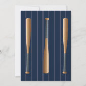 Rot und Blau Baseball Geburtstag Einladung (Rückseite)