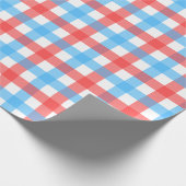 Rot und Blau Chex Geschenkpapier (Ecke)