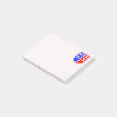 Rot und Blau, das sächsische Post-it Klebezettel (angewinkelt)