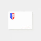 Rot und Blau, das sächsische Post-it Klebezettel (Vorderseite)