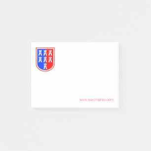 Rot und Blau, das sächsische Post-it Klebezettel