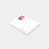 Rot und Blau, das sächsische Post-it Klebezettel (angewinkelt)