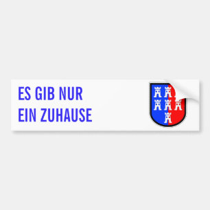 Rot und Blau, es muss sein Autoaufkleber