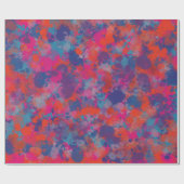 Rot und Blau fallen Moderne digitale Abstrakt Geschenkpapier (Flach)