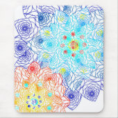 Rot und Blau farbig Mousepad (Vorne)