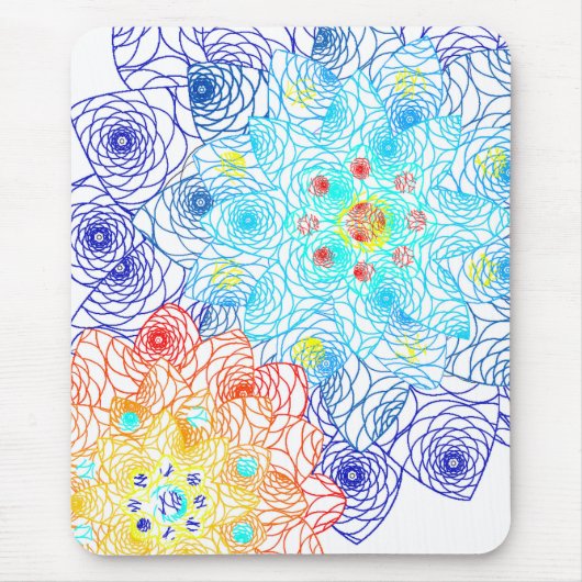 Rot und Blau farbig Mousepad (Vorne)