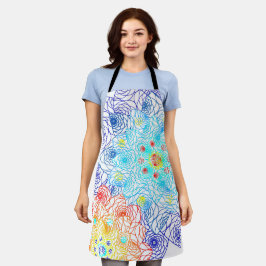 Rot und Blau farbig Schürze