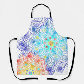 Rot und Blau farbig Schürze (Vorderseite)