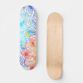 Rot und Blau farbig Skateboard (Vorderseite)