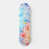 Rot und Blau farbig Skateboard (Vorne)