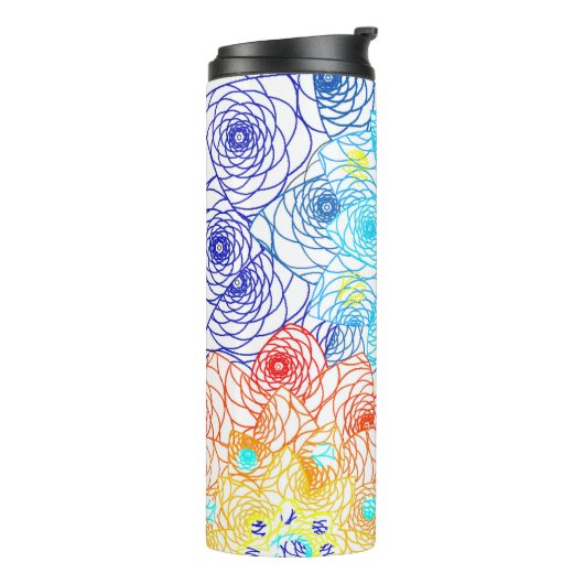 Rot und Blau farbig Thermosbecher (Nach links gedreht)