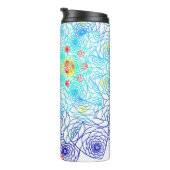 Rot und Blau farbig Thermosbecher (Nach rechts gedreht)