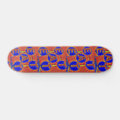 Rot und Blau fressen Skateboard (Horizontal)