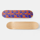 Rot und Blau fressen Skateboard (Horizontal)