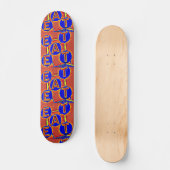 Rot und Blau fressen Skateboard (Vorderseite)