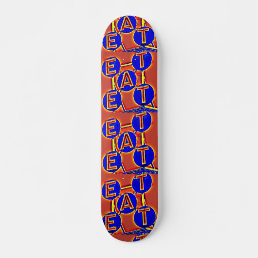 Rot und Blau fressen Skateboard (Vorne)