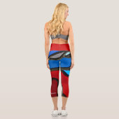 Rot und blau gefestigte Gläser Name Capri Leggings (Rückseite)