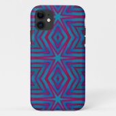 Rot und Blau Geometric Case-Mate iPhone Hülle (Rückseite)