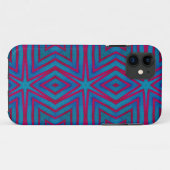 Rot und Blau Geometric Case-Mate iPhone Hülle (Rückseite (Horizontal))