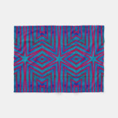 Rot und Blau Geometric Fleecedecke (Vorderseite (Horizontal))