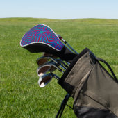 Rot und Blau Geometric Golf Headcover (In SItu)