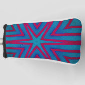 Rot und Blau Geometric Golf Headcover (Vorderseite)