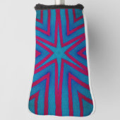 Rot und Blau Geometric Golf Headcover (Rotieren 90)
