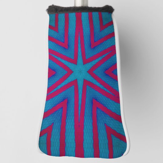 Rot und Blau Geometric Golf Headcover (Rotieren 90)