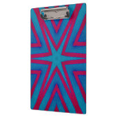 Rot und Blau Geometric Klemmbrett (Links)