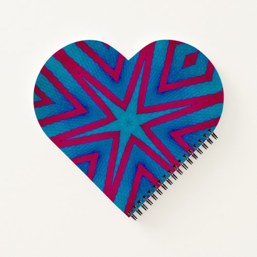 Rot und Blau Geometric Notizblock (Rückseite)