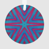 Rot und Blau Geometric Ornament (Rückseite)