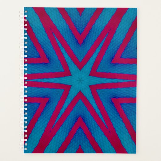 Rot und Blau Geometric Planer (Vorderseite)