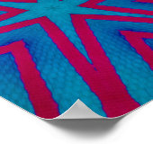 Rot und Blau Geometric Poster (Ecke)