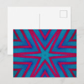 Rot und Blau Geometric Postkarte (Vorne/Hinten)