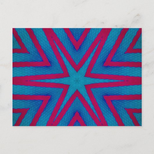 Rot und Blau Geometric Postkarte (Vorderseite)