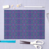 Rot und Blau Geometric Seidenpapier (Handwerk)