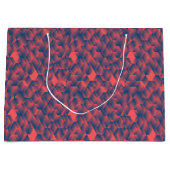 Rot- und blau geometrisch gemustertes Geschenktüte (Vorderseite)